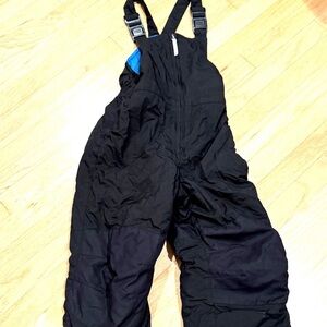 Lands' End Kids Black snow ski bib